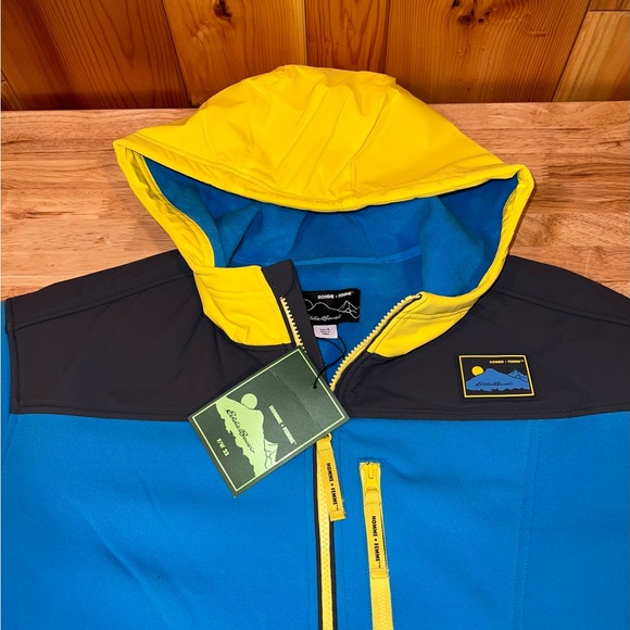 NEW Men’s Eddie Bauer x Homme Femme Collab Fleece Outback Blue Hoodie Jacket NWT - Picture 1 of 14